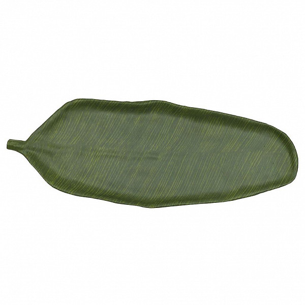 Блюдо овальное Лист P.L. Proff Cuisine 64,5*24*3,5 см Green Banana Leaf пластик меламин фото
