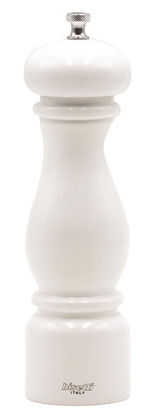 Мельница для перца Bisetti h 22 см, бук лакированный, цвет белый, FIRENZE (6250LBL) фото
