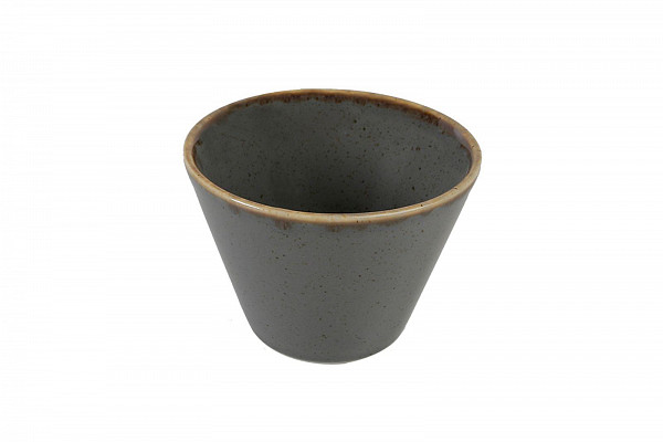 Чаша коническая Porland d 9,5 см h 7 см 200 мл фарфор цвет темно-серый Seasons (368209) фото
