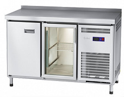 Холодильный стол Abat СХС-70-01 неохлаждаемая столешница с бортом (дверь-стекло, дверь) в Екатеринбурге, фото