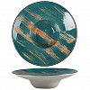Тарелка для пасты P.L. Proff Cuisine Texture Dark Green Lines d 27*5,5 см, 260 мл фото