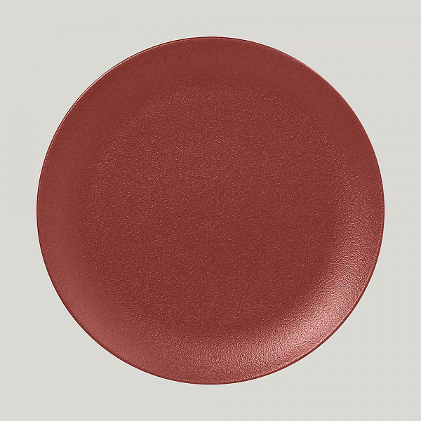 Тарелка круглая плоская RAK Porcelain NeoFusion Magma 24 см (кирпичный цвет) фото