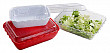 Салатник Maco 2,0л (26,3х17,3см h8,2см), волнистый край, пластик, красный, серия Jiwins P-042-RED