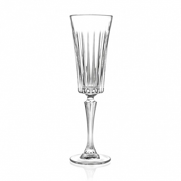 Бокал-флюте для шампанского RCR Cristalleria Italiana 210 мл хр. стекло Style TimeLess фото