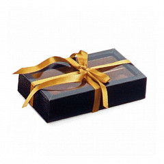 Коробка для шоколада Garcia de Pou с крышкой и разделителями, 14,5*7,5*3,5 см, черная, картон, 50 шт/уп в Екатеринбурге фото