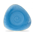 Тарелка мелкая треугольная Churchill Stonecast Cornflower Blue SCFSTR91 22,9см, без борта