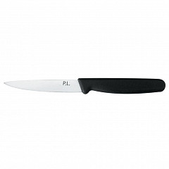 Нож для чистки овощей и фруктов P.L. Proff Cuisine PRO-Line 10 см, черная пластиковая ручка в Екатеринбурге, фото