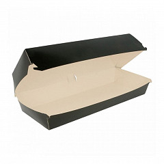 Коробка для панини, хот-дога Garcia de Pou Black 26*12*7 см, 50 шт/уп, картон в Екатеринбурге фото