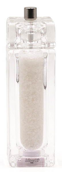 Мельница для соли Bisetti h 14,5 см, акрил, прозрачная, COMO (826S) фото