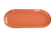 Блюдо овальное Porland 30х15 см фарфор цвет оранжевый Seasons (118130)