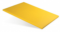 Доска разделочная Luxstahl 400х300х12 желтая полипропилен в Екатеринбурге фото