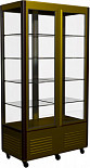 Шкаф кондитерский Полюс R800C Сarboma Люкс (D4 VM 800-1 (коричневый-золотой, 1/2, INOX)