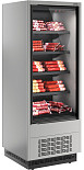 Холодильная горка Полюс FC20-07 VV 0,7-1 0030 STANDARD фронт X1 бок металл с зеркалом (9006-9005)