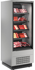 Холодильная горка Полюс FC20-07 VV 0,6-1 0300 STANDARD фронт X1 бок металл (9006-9005) в Екатеринбурге, фото