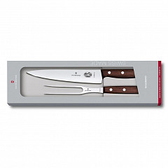 Набор Victorinox универсальный нож 19 см + вилка для мяса 15 см, ручка розовое дерево в Екатеринбурге фото
