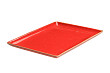 Блюдо прямоугольное Porland 21х27 см фарфор цвет красный Seasons (358827)