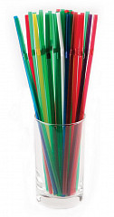 Трубочки со сгибом разноцветные Завод пластмасс 240 мм 1000 шт [ПС-280710] в Екатеринбурге, фото