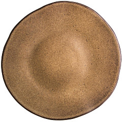 Тарелка мелкая безбортовая Style Point Stone 28,5 см, цвет коричневый, Q Authentic (QU63334) в Екатеринбурге, фото