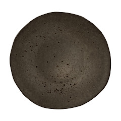 Тарелка мелкая безбортовая Style Point Stone Black 21 см, цвет черный, Q Authentic (QU53335) в Екатеринбурге, фото