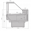 Витрина холодильная Brandford Aurora Slim SQ 125 вентилируемая (выносной агрегат) фото