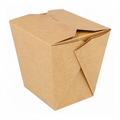 Коробка для лапши Garcia de Pou 780 мл, натуральный цвет, 7*8 см, СВЧ, 50 шт/уп, картон в Екатеринбурге фото