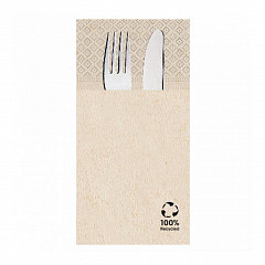 Конверт-салфетка для столовых приборов Garcia de Pou ECO, двухслойная, сложение 1/6, 40*40 см, бумага в Екатеринбурге, фото