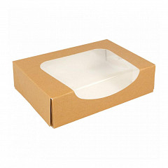 Коробка для суши/макарон Garcia de Pou с окном 17,5*12*4,5 см, натуральный, 50 шт/уп, бумага в Екатеринбурге фото