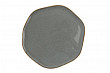 Тарелка с волнообразным краем  33 см фарфор цвет темно-серый Seasons (186432)