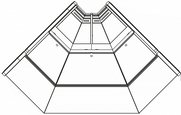 Холодильная витрина Полюс GC111 VM-6-1 динамика угол внутренний 90 (без боковин) 1008 фото