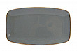 Тарелка прямоугольная Porland 31*18 см фарфор цвет темно-серый Seasons (118331)