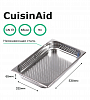 Гастроемкость перфорированная CuisinAid 1/1 h=65 нерж, 530х325х65 CD-811-2P фото