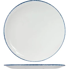Блюдо для пиццы Steelite Блю Дэппл фарфор D=31,5см белый,синий (03022516) в Екатеринбурге, фото 1