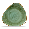 Тарелка мелкая треугольная Churchill Stonecast Samphire Green SSGSTR101 фото