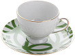 Кофейная пара  (чашка с ручкой, блюдце) Porland MOROCCO DS.1 80 мл зеленый (218209)