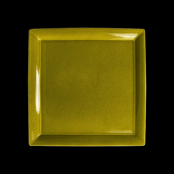 Тарелка квадратная с бортами Corone 12'' 310мм, желтый Cocorita фото