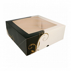 Коробка для торта Garcia de Pou с окном 28*28*10 см, белая, картон в Екатеринбурге, фото