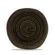 Тарелка мелкая Волна без борта Churchill Stonecast Patina Iron Black PAIBOG81