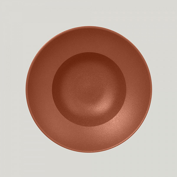 Тарелка круглая глубокая RAK Porcelain Neofusion Terra 26 см (терракотовый цвет) фото