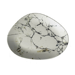 Тарелка асимметричная Kutahya Porselen Marble 30 см, мрамор NNGLX30DU893313 в Екатеринбурге, фото