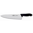 Нож поварской Шеф Icel 25см с бороздками, черный HORECA PRIME 28100.HR80000.250