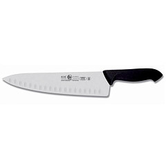Нож поварской Шеф Icel 25см с бороздками, черный HORECA PRIME 28100.HR80000.250 в Екатеринбурге, фото