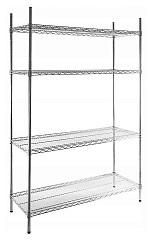Стеллаж кухоннный VX-S Chrome Plating 355х610х1895 mm хром-никель в Екатеринбурге, фото