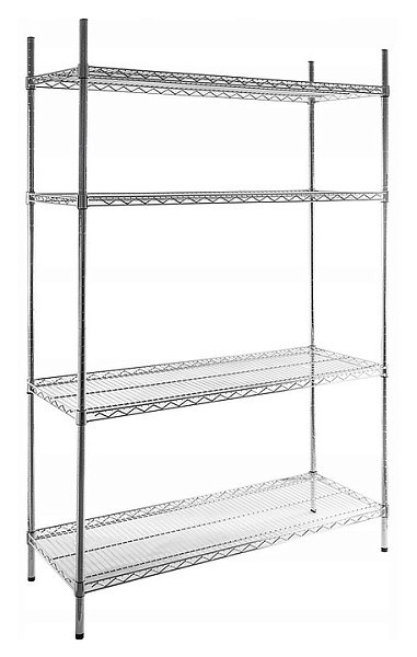 Стеллаж кухоннный VX-S Chrome Plating 355х762х1895 mm хром-никель фото