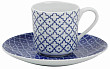 Кофейная пара Porland BLUE PASSION 70 мл (чашка с ручкой, блюдце) (218112)