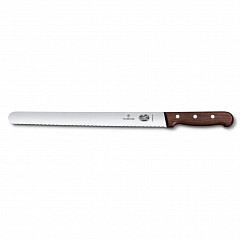 Нож для нарезки Victorinox Rosewood, волнистое лезвие, закругленное острие, 30 см, ручка в Екатеринбурге фото