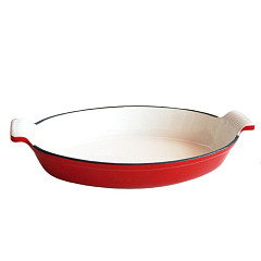 Сковорода для подачи P.L. Proff Cuisine 26,5*15,6 см овальная красная эмаль чугун (81240552) в Екатеринбурге фото