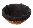 Чехол для корзинки пластиковой круглой Luxstahl рогожка черный для арт. 178067