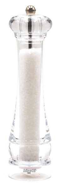 Мельница для соли Bisetti h 25 см, акрил, прозрачная, PERUGIA (931S) фото