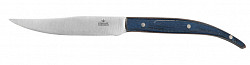 Нож для стейка Luxstahl 235 мм без зубцов синяя ручка в Екатеринбурге фото