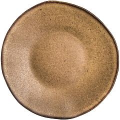 Тарелка мелкая безбортовая Style Point Stone 21 см, цвет коричневый, Q Authentic (QU63335) в Екатеринбурге, фото